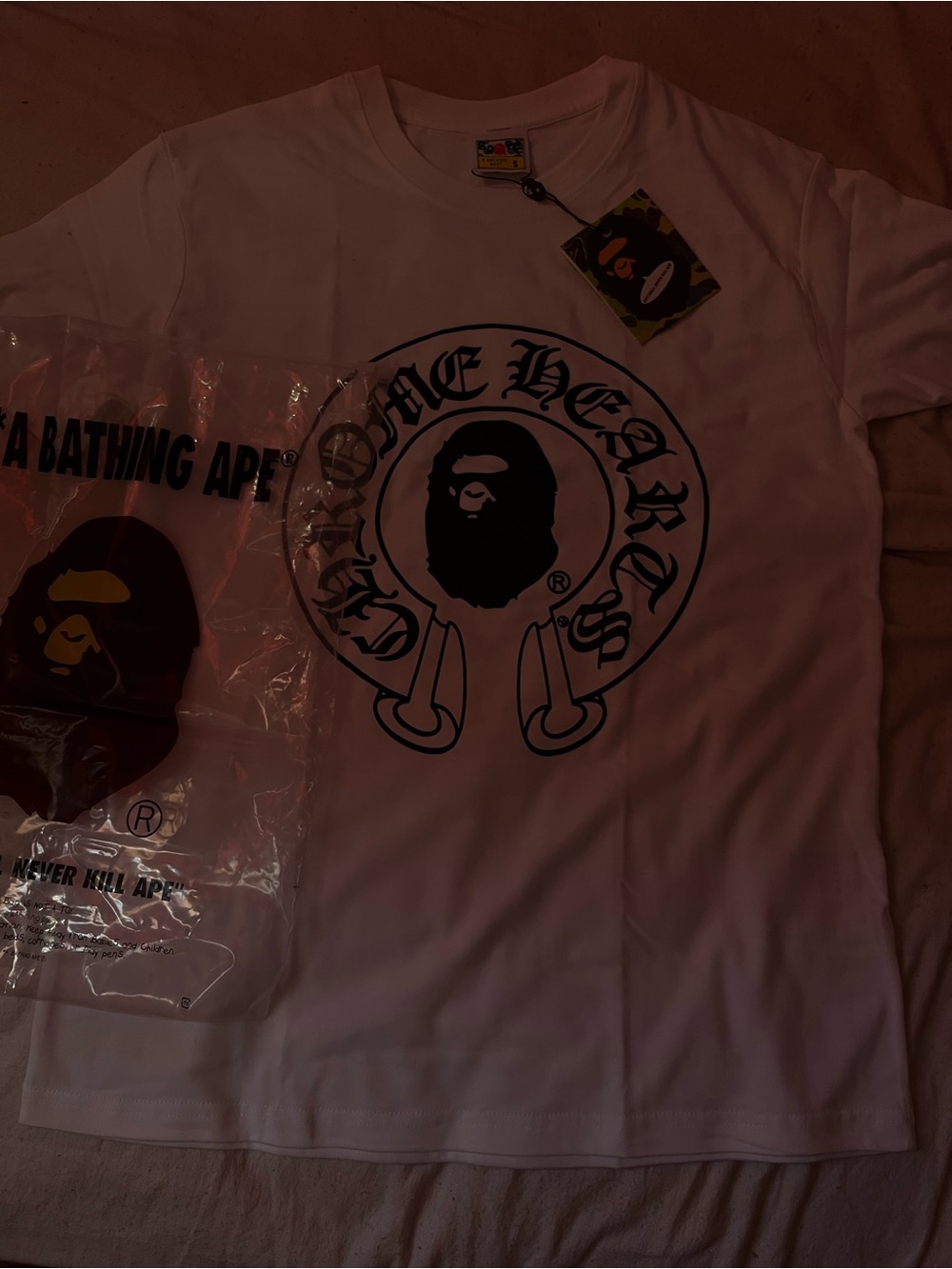 White Graphic Tee bathing ape tee